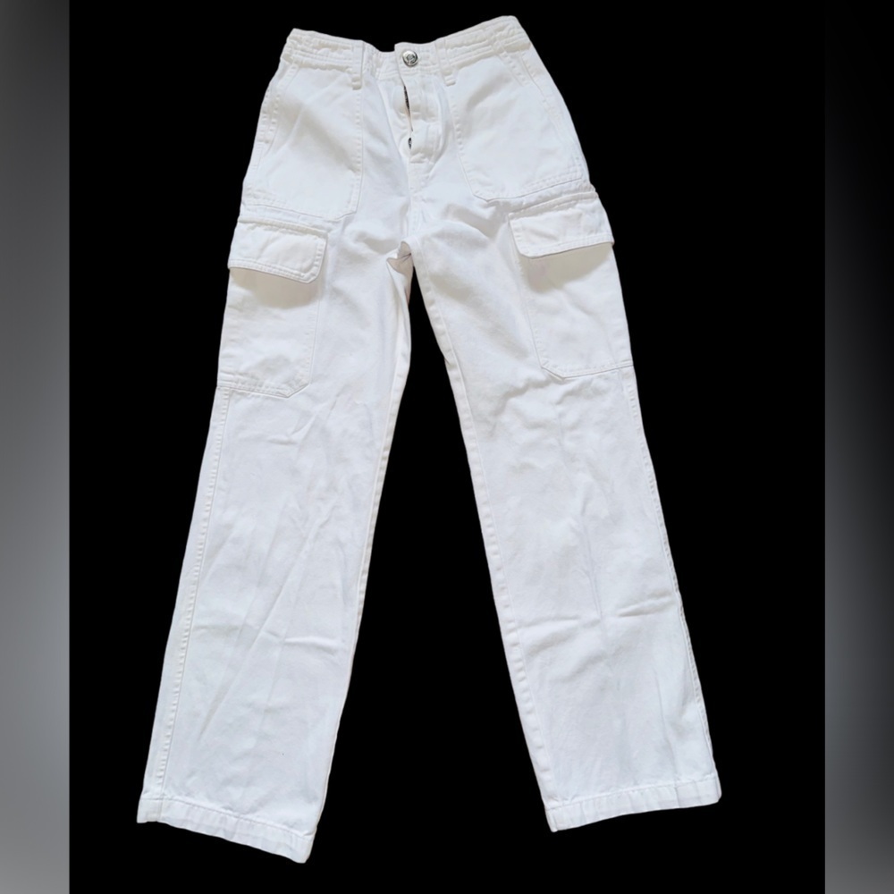 ZARA MID-RISE TWILL CARGOS